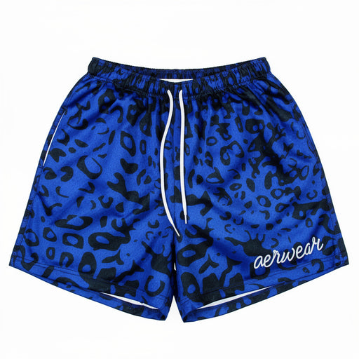 Blue Cheetah Mesh Shorts