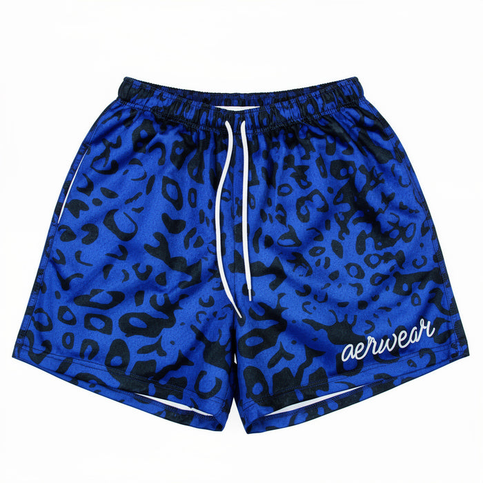 Blue Cheetah Mesh Shorts