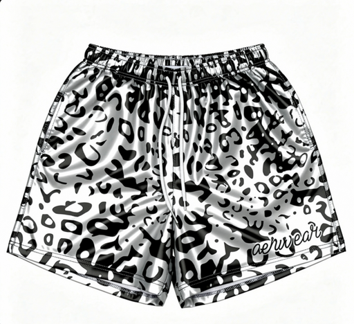 White Cheetah Shorts